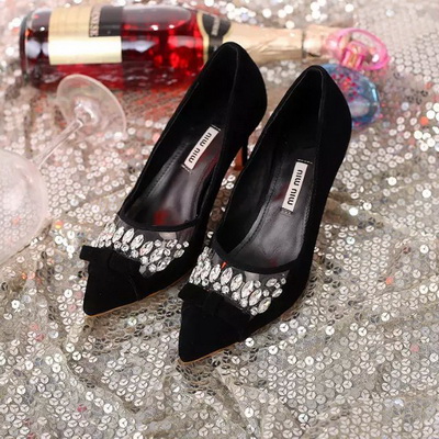 MIUMIU Shallow mouth stiletto heel Shoes Women--011